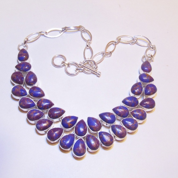 Gorgeous Purple Dyed Jasper Necklace SP Necklace - Picture 5 of 5